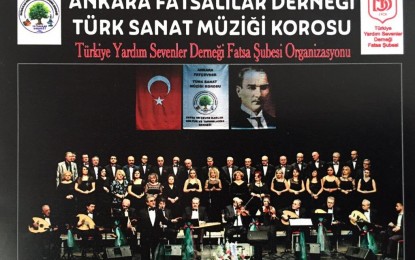 Derneğimizin “Türk Sanat Müziği Korosu” Fatsa’da Bahar Konseri Veriyor